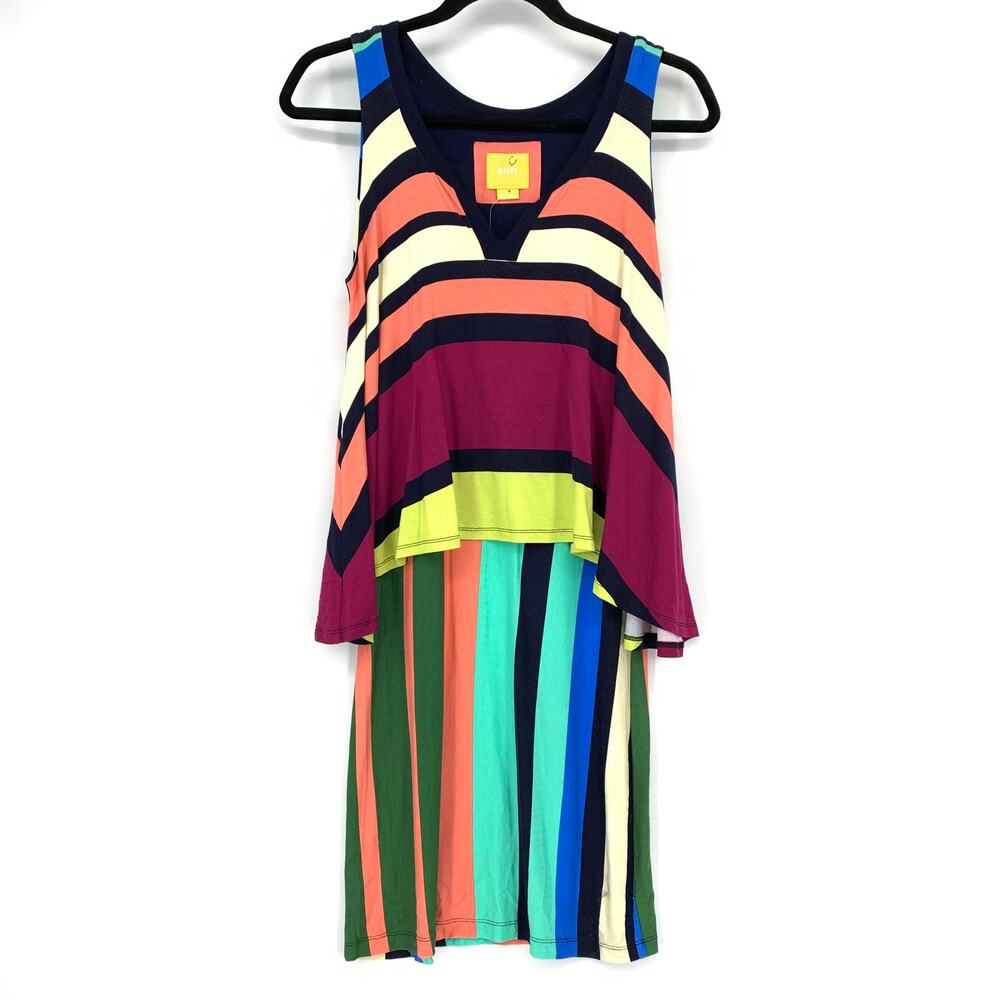 Anthropologie Maeve Davina Knit Dress Womens Sz XS Multicolor Sleeveless NEW